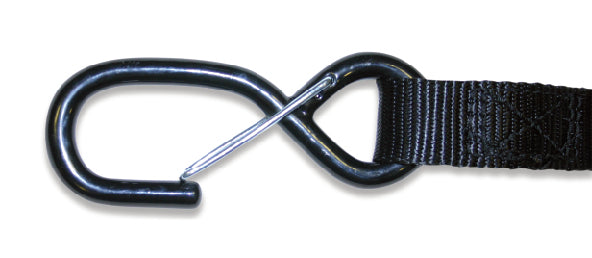 Acerbis spanbanden zwart 25mm with loop