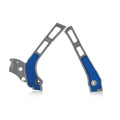 Acerbis X-Grip frame beschermers zilver / blauw Yamaha YZ 125/250 06- & Fantic XX/XE 125 2021 & XX 250 2021