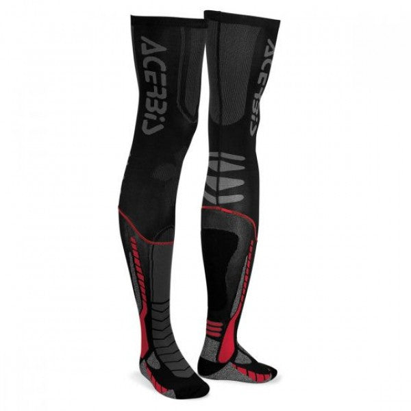 Acerbis X-Leg Pro sokken voor kniebrace Zwart / Rood