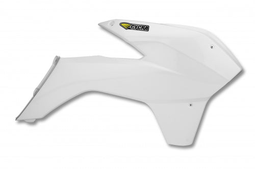 Cycra Powerflow Radiator Kappen Wit KTM EXC 125/200/250/300/350/450/500 2014-2016 & SX/SX-F 125/150/250/350/450 2013-2015