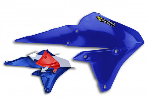 Cycra Powerflow Radiator Kappen Blauw Yamaha WR 250F 2015-2019 & WR 450F 2016-2018 & YZ 250F 2014-2018 & YZ 450F 2014-2017