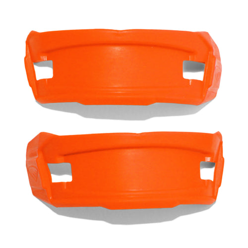 Cycra voorvork beschermer plaatjes Oranje voor alle Cycra Stadium voornummerplaat