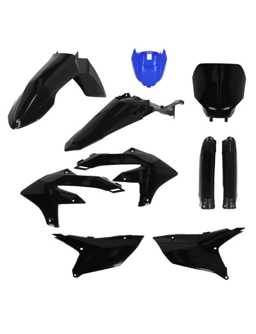 Acerbis plastic kit Zwart / Blauw  Yamaha YZ 250F 2024- & YZ 450F 2023-