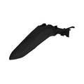 Cycra achterspatbord Zwart Yamaha YZ 450F 2026