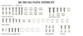 Airtime Volledige plastic set schroeven set Yamaha YZ 250F 14-18 & YZ 450F 14-17