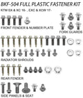 Airtime Volledige plastic set schroeven set KTM SX 125/150 16-18 & SX 250 17-18 & SX-F 250/350/450 16-18 & EXC 250/300 17-19 & EXC-F 250/350/450/500 17-19