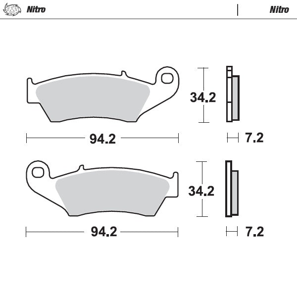 Moto Master Sintered Metal Voor remblokken Nitro Yamaha, Beta, Gas Gas, Honda, Kawasaki, KTM, Suzuki