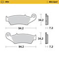 Moto Master Nitro Sport voor remblokken Yamaha, Beta, Gas Gas, Honda, Kawasaki, KTM, Suzuki