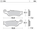 Moto Master Sintered Metal Voor remblokken Nitro Yamaha