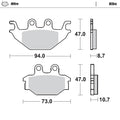 Moto Master Sintered Metal voor of Achter remblokken Nitro 098321