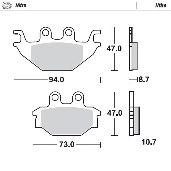 Moto Master Sintered Metal voor of Achter remblokken Nitro 098321