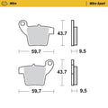Moto Master achter remblokken Sport voor Moto Master remklauw 65/85