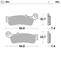 Moto Master voor remblokken Yamaha YZ 250 2022- & YZ 250F 2021- & WR 450F 2021- & YZ 450F 2020-
