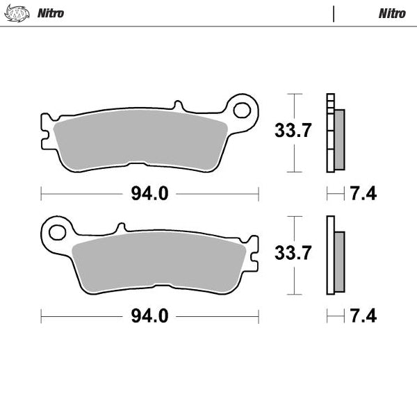 Moto Master voor remblokken Yamaha YZ 250 2022- & YZ 250F 2021- & WR 450F 2021- & YZ 450F 2020-