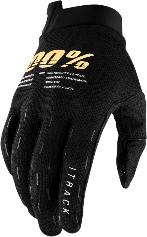 100% handschoenen Itrack Zwart Maat L