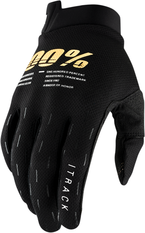 100% handschoenen Itrack Zwart Maat XL
