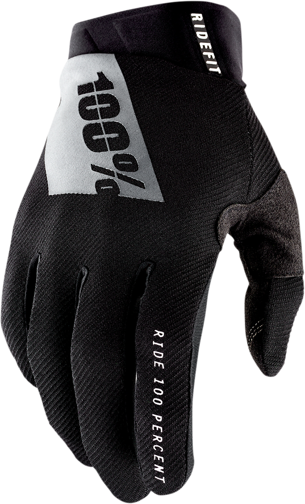 100% handschoenen Ridefit Zwart / Wit Maat S