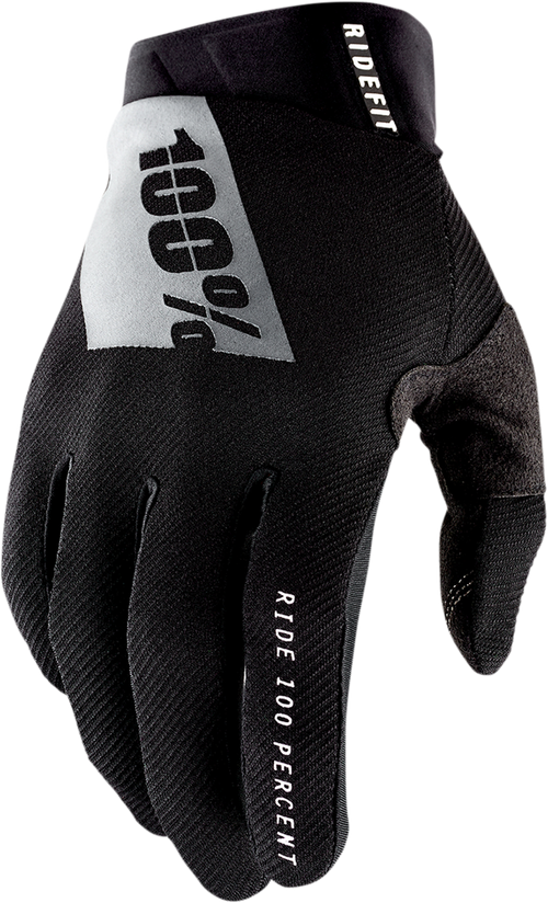 100% handschoenen Ridefit Zwart / Wit Maat M