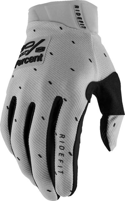 100% handschoenen Ridefit SLSHR Zilver Maat S
