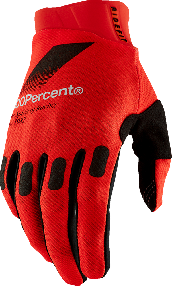 100% handschoenen Ridefit Rood / Zwart Maat M