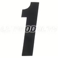 CC Products plaknummer #1 Zwart 17cm hoog ( per stuk ) nummer 1