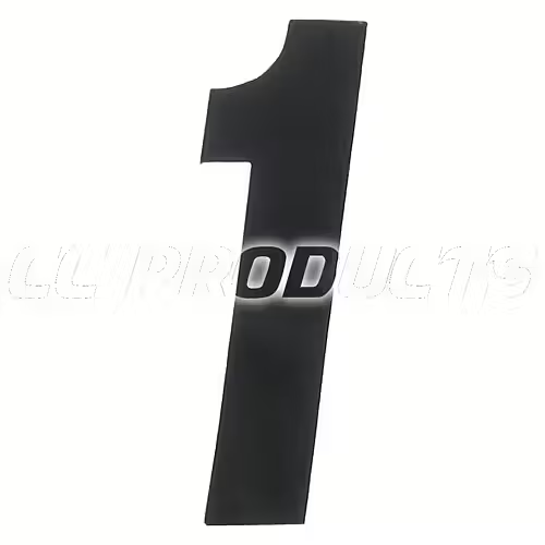 CC Products plaknummer #1 Zwart 11cm hoog ( per stuk ) nummer 1