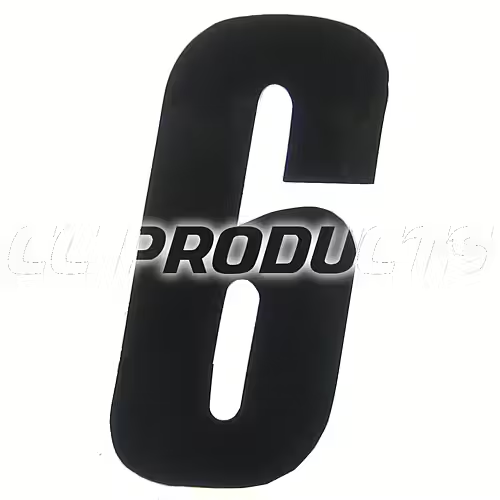 CC Products plaknummer #6/9 Zwart 11cm hoog ( per stuk ) nummer 6/9
