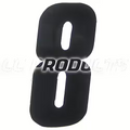 CC Products plaknummer #8 Zwart 11cm hoog ( per stuk ) nummer 8