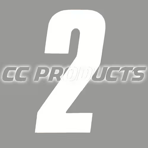 CC Products plaknummer #2 Wit 17cm hoog ( per stuk ) nummer 2