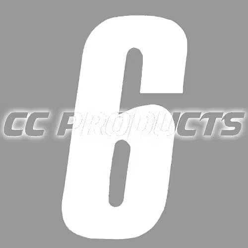 CC Products plaknummer #6/9 Wit 17cm hoog ( per stuk ) nummer 6/9