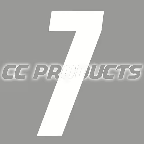 CC Products plaknummer #7 Wit 17cm hoog ( per stuk ) nummer 7