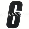 CC Products plaknummer #6/9 Zwart 17cm hoog ( per stuk ) nummer 6/9