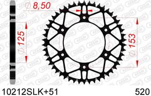 AFAM achtertandwiel 49 tands staal met moddergroef Honda CR/CRF 125/250/450/500 & XR 250/400/650