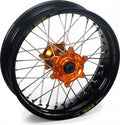 Excel voorwiel compleet zwarte velg + Haan Wheels oranje naaf 19-1.40 KTM SX 85 grote wielen 04-11