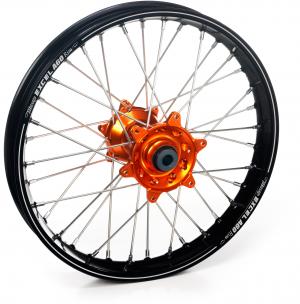 Excel voorwiel compleet zwarte A60 velg + Haan Wheels oranje naaf 21-1.60 KTM SX/SX-F 03-14