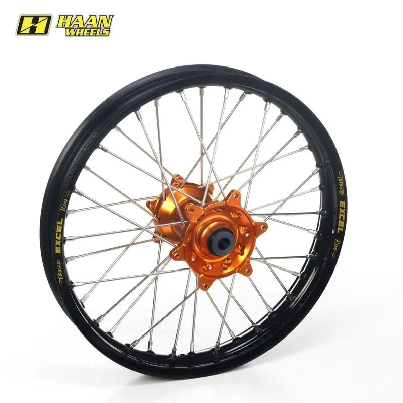 Excel achterwiel compleet zwarte velg + Haan Wheels oranje naaf 19-2.15 KTM SX/SX-F 1995-2012