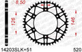AFAM achtertandwiel 51 tands staal met moddergroef Suzuki RM/RM-Z 125/250/450 80-