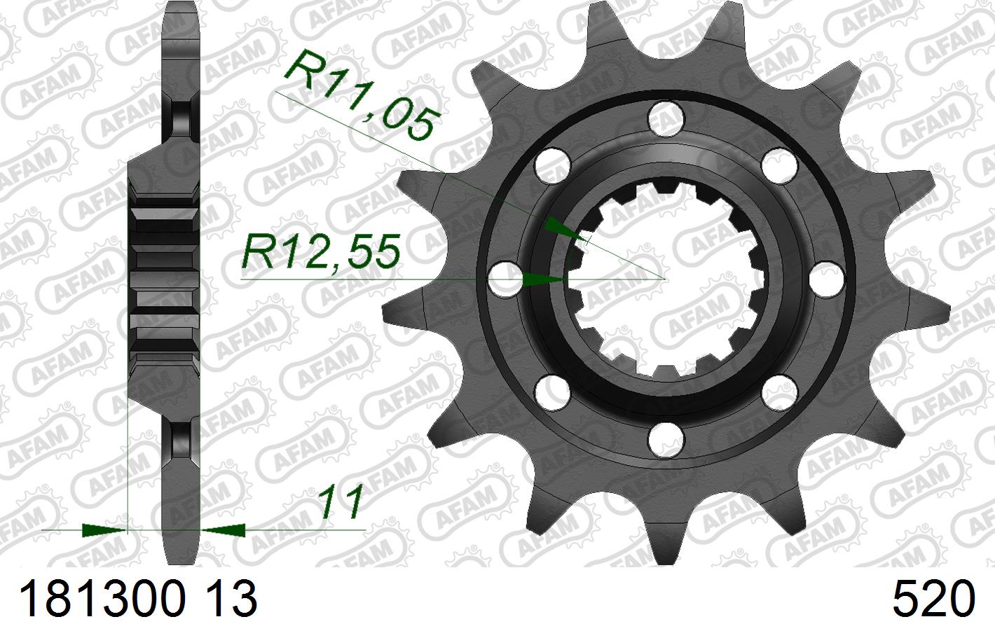 AFAM voortandwiel 13 tands Ducati Desmo 450 MX 2026