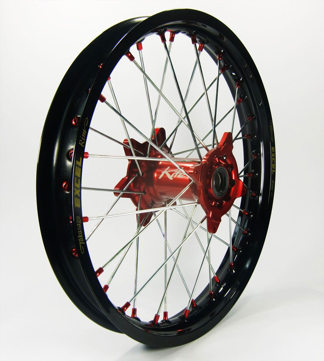 Elite Achterwiel compleet Zwarte Excel Signature velg + Kite Rood naaf 19-2.15 alle Honda CRF 250R 2014- & CRF 450R 2013-