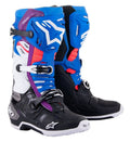 Alpinestars Tech 10 Supervented MX Laarzen Zwart / Blauw / Paars / Wit ( 2023 collectie )