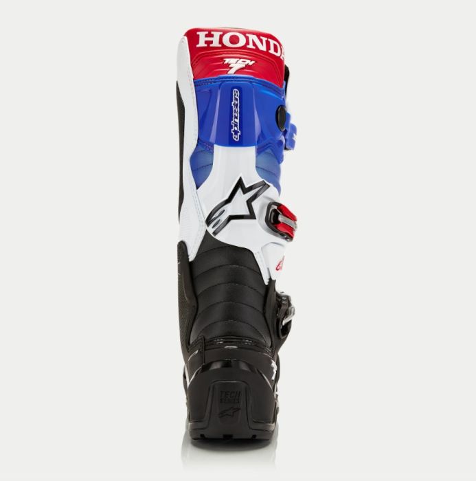 Alpinestars Tech 7 Enduro Honda MX Laarzen Drystar Zwart/Wit/Blauw/Bright Rood
