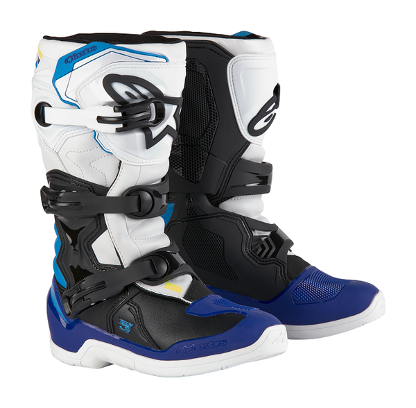 Alpinestars Tech 3S Kinder MX Laarzen Zwart/Wit/Blauw