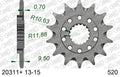 AFAM voortandwiel moddergroef 14 tands staal Honda CR 250R 88-07 & CR 500R 88-01 & CRF 450R 02- & CRF 450 RX 17-