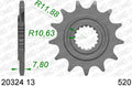 AFAM voortandwiel staal Honda CRF 250R 18- & CRF 250RX 19-
