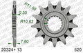 AFAM voortandwiel met moddergroef staal 13 tands Honda CRF 250R 18- & CRF 250RX 19-