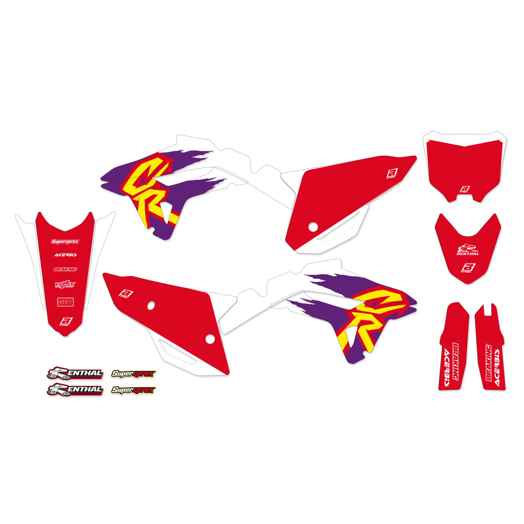Blackbird Stickerset Retro Honda CRF 250R 2022-2024 & CRF 450R 2021-2024