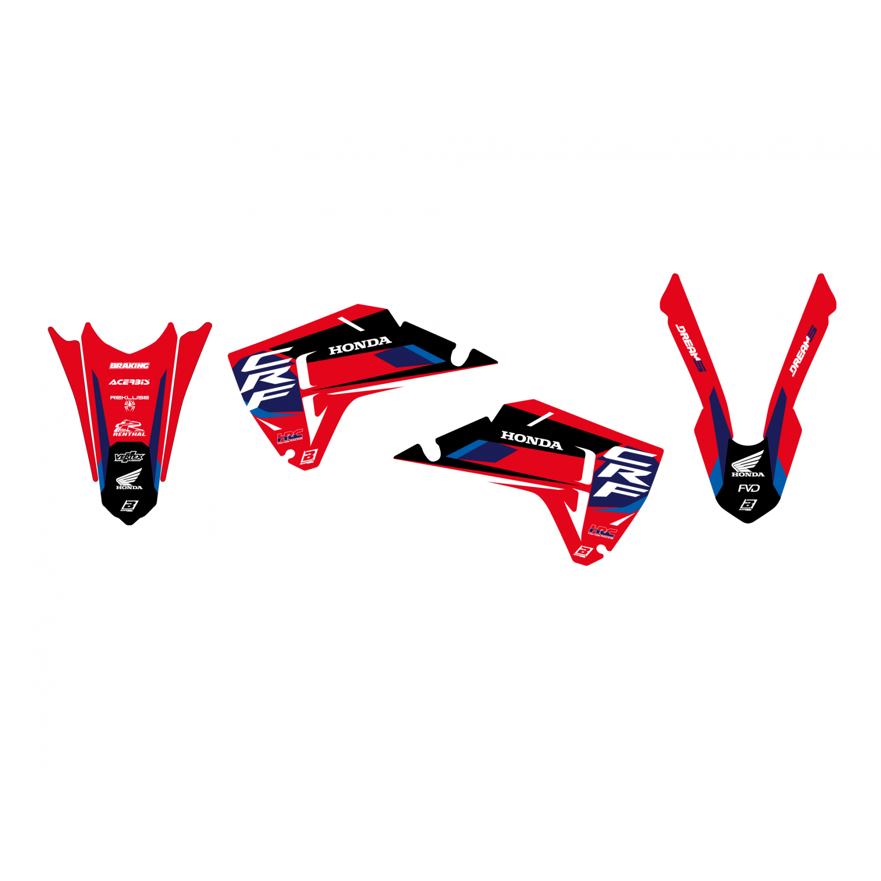 Blackbird Stickerset Dream 5 Honda CRF 250R/450R 2025-