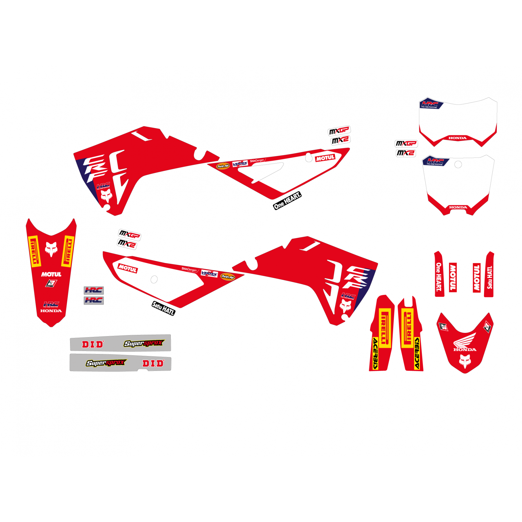Blackbird Stickerset 'Replica HRC Factory' Honda CRF 250R/450R 2025-