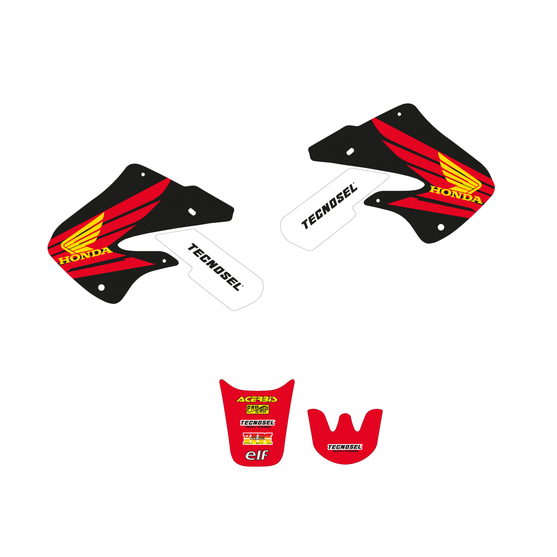 Blackbird stickerset OEM 1998 Honda CR 125R 1998-1999 & CR 250R 1997-1999