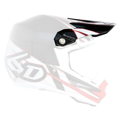 6D Helmet ATR-1 Carbon Visor Electric Red/White